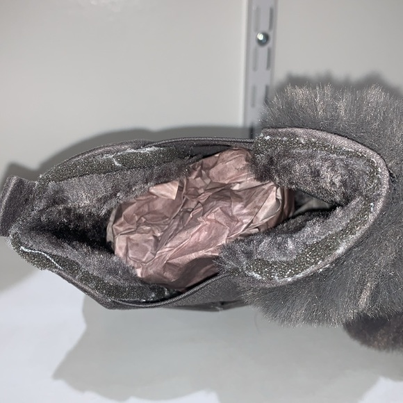 POM POM GREY FUR SUEDE BOOTS - Picture 7 of 7